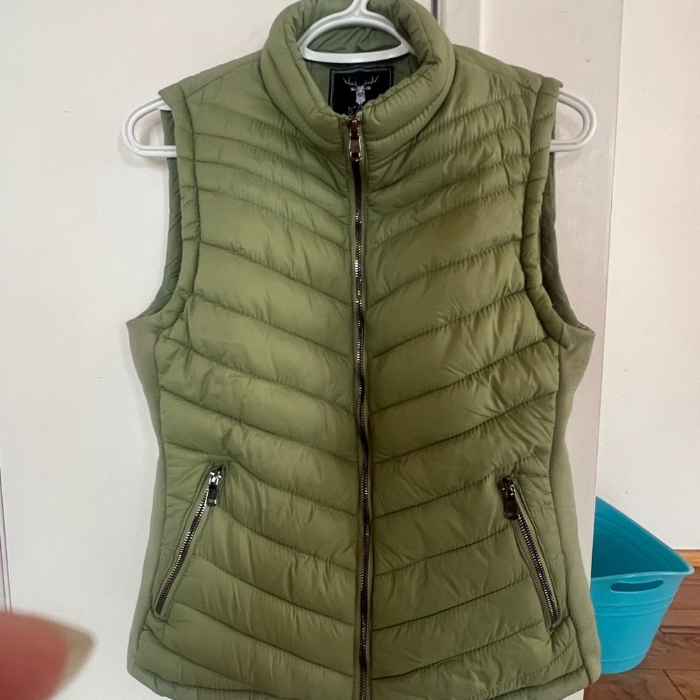 Olive Green Puffer Vest